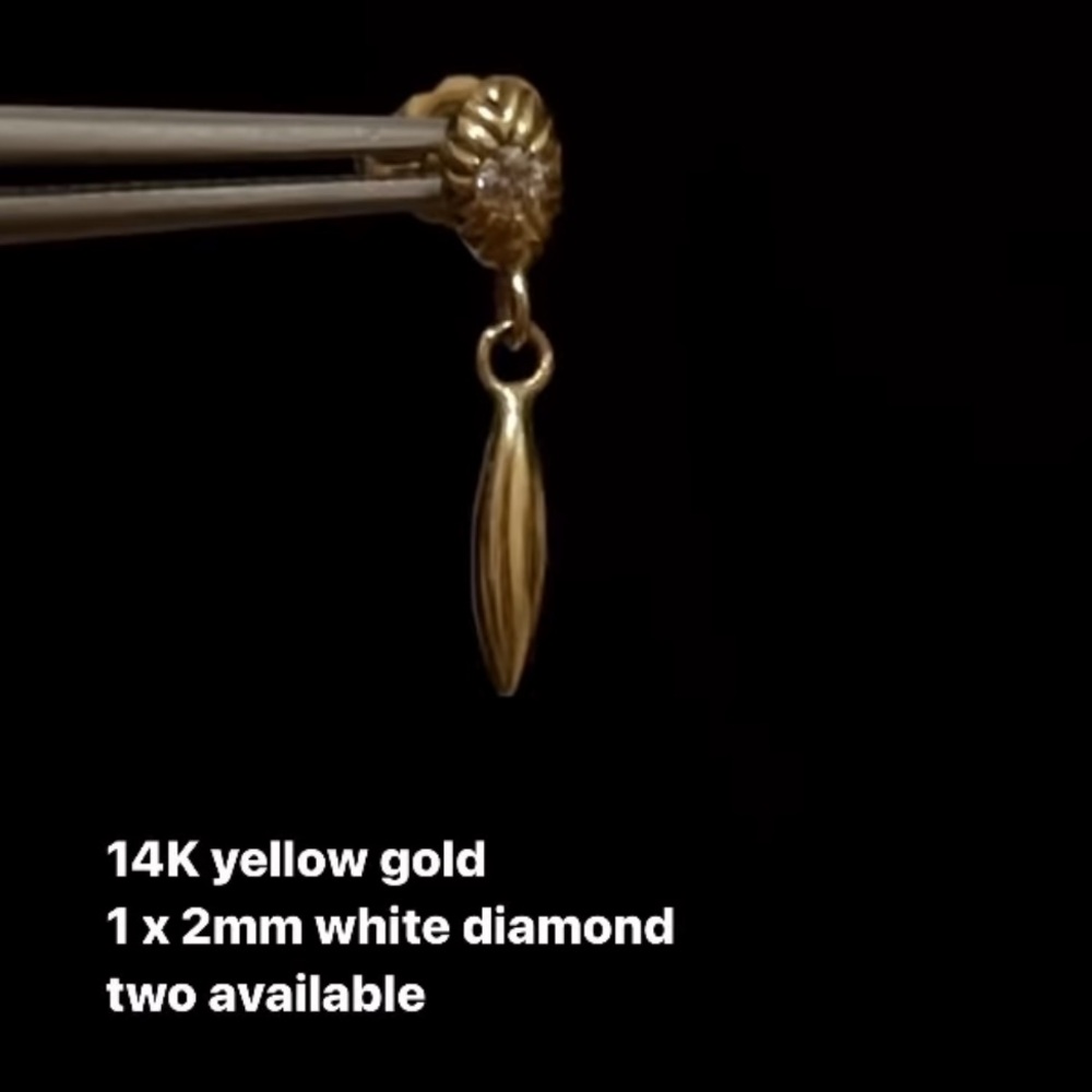 Ochre Objects Diamond Seedling Drop Earring - Picture 2 of 5